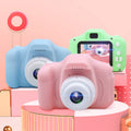 Roze mini kindercamera met siliconen hoesje