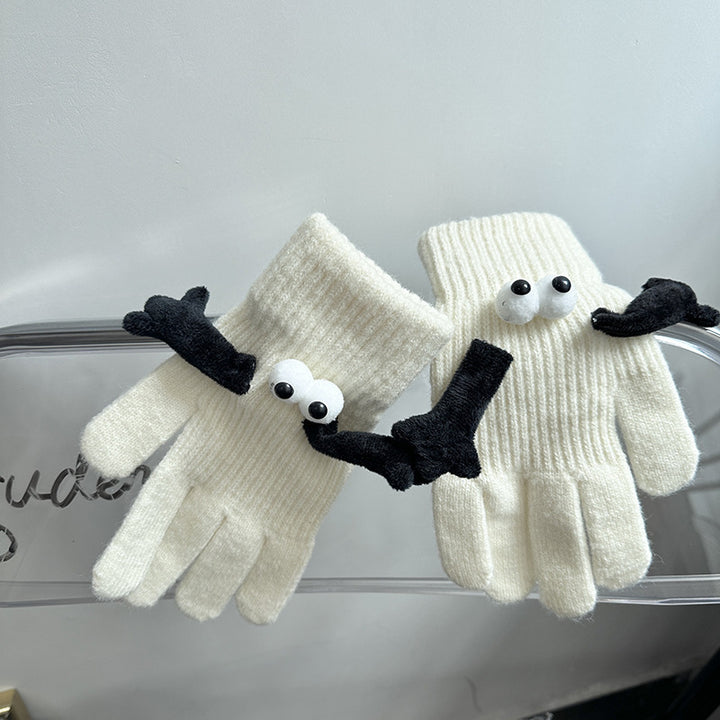 Gebreide handschoenen met magnetische handjes