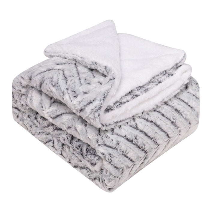 Dikke fleece deken met sherpa achterkant
