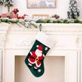 Hollevo™ Kerstsok met gouden fluwelen patch om op te hangen