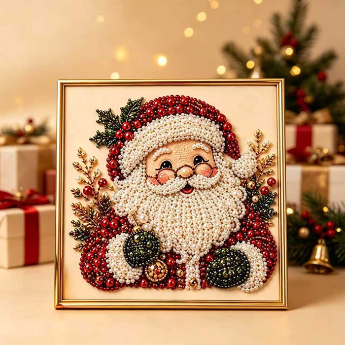 Hollevo Diamond painting kerst met houten frame, 20 x 20 cm