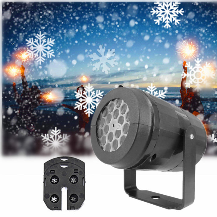 LED kerst projector sneeuwvlokken licht tonen – waterdicht buiten lamp met 16 patronen