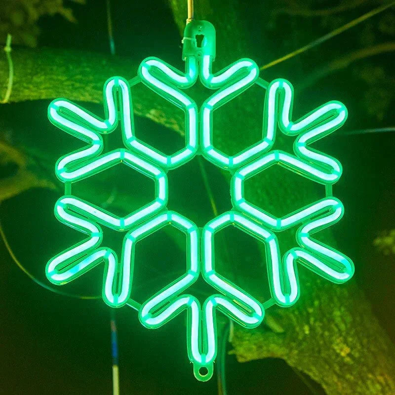 Berijpte led-sneeuwvlok voor binnen en buiten