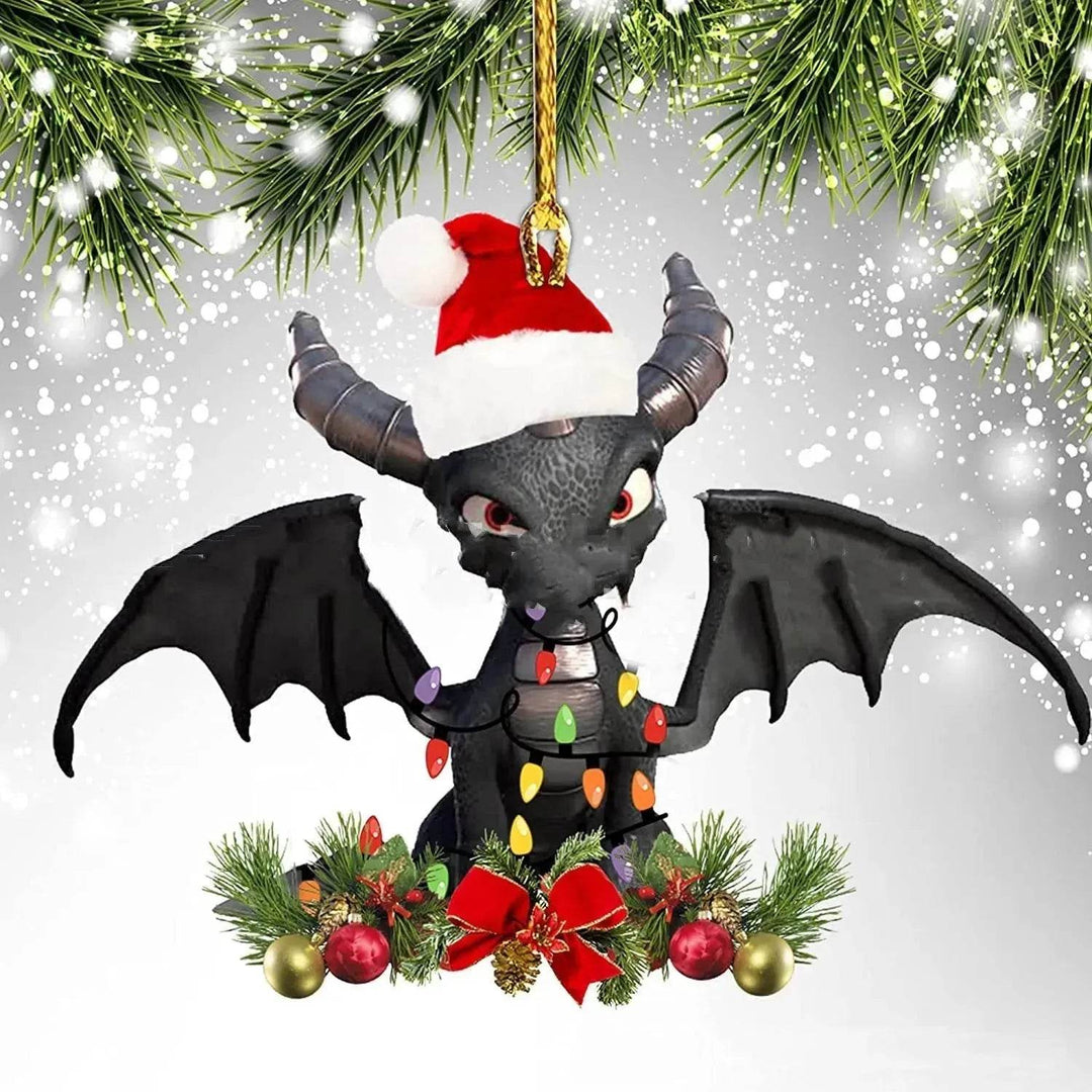 Dinosaurus draak ei kerstdecoraties hanger acryl