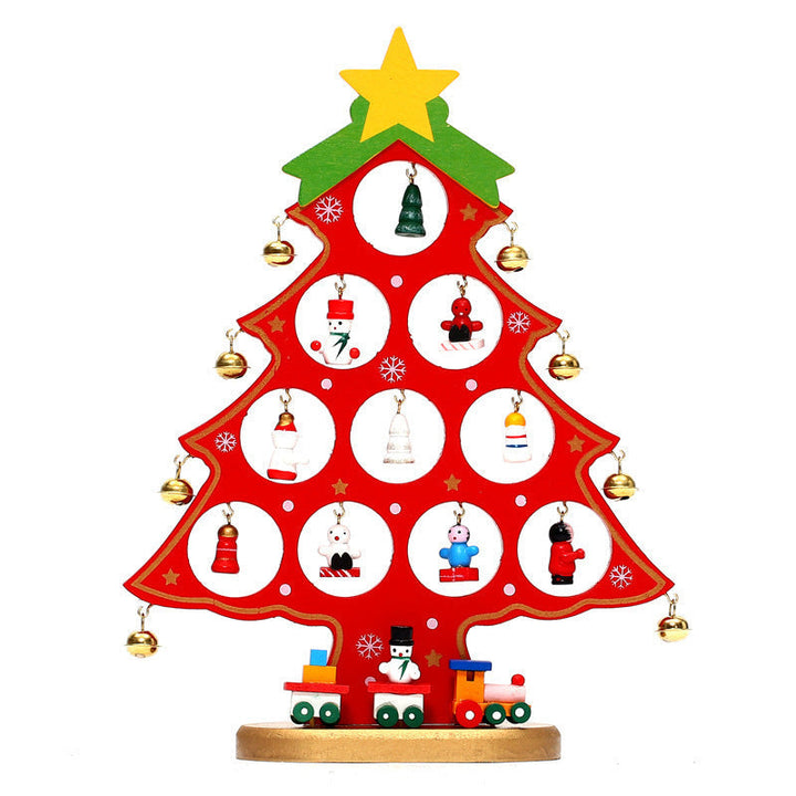 Doe-het-zelf houten mini kerstboom set