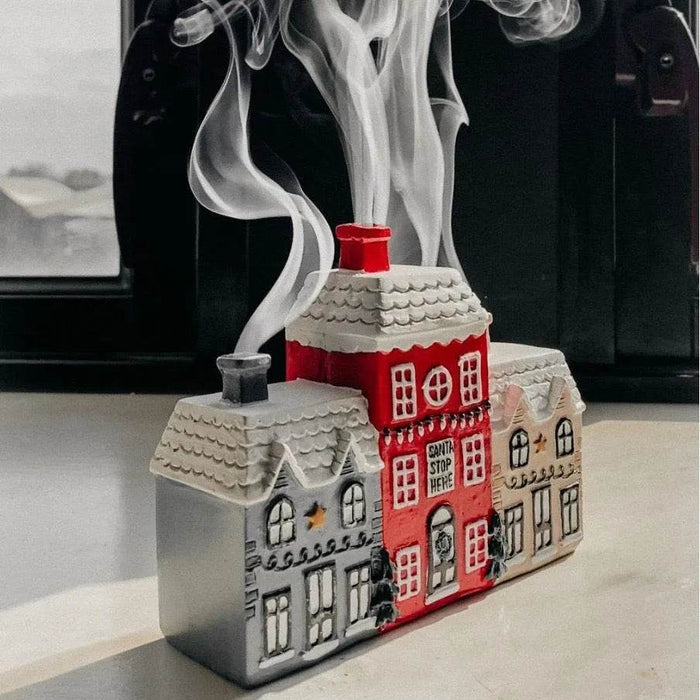 Hollevo™ Kersthuisje wierookbrander met 2 wierookkegeltjes
