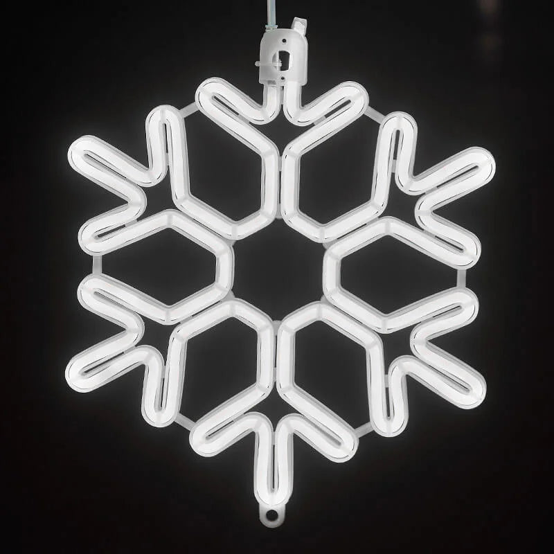 Berijpte led-sneeuwvlok voor binnen en buiten