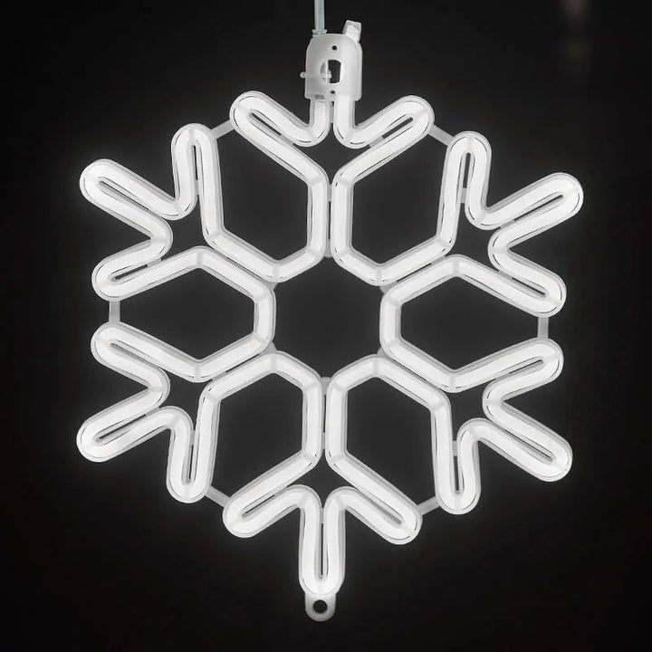 Berijpte led-sneeuwvlok voor binnen en buiten