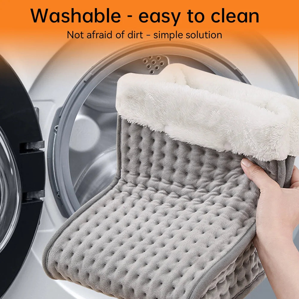 Zacht pluche elektrisch voet verwarmer met instelbare temperatuur
