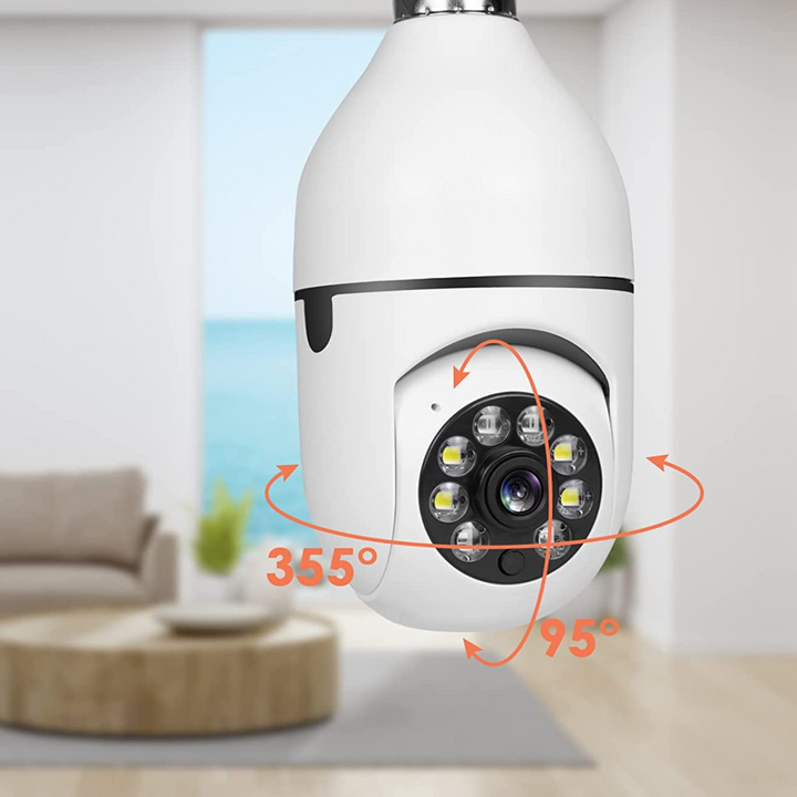 Wifi-beveiligingscamera in een lamp met nachtzicht