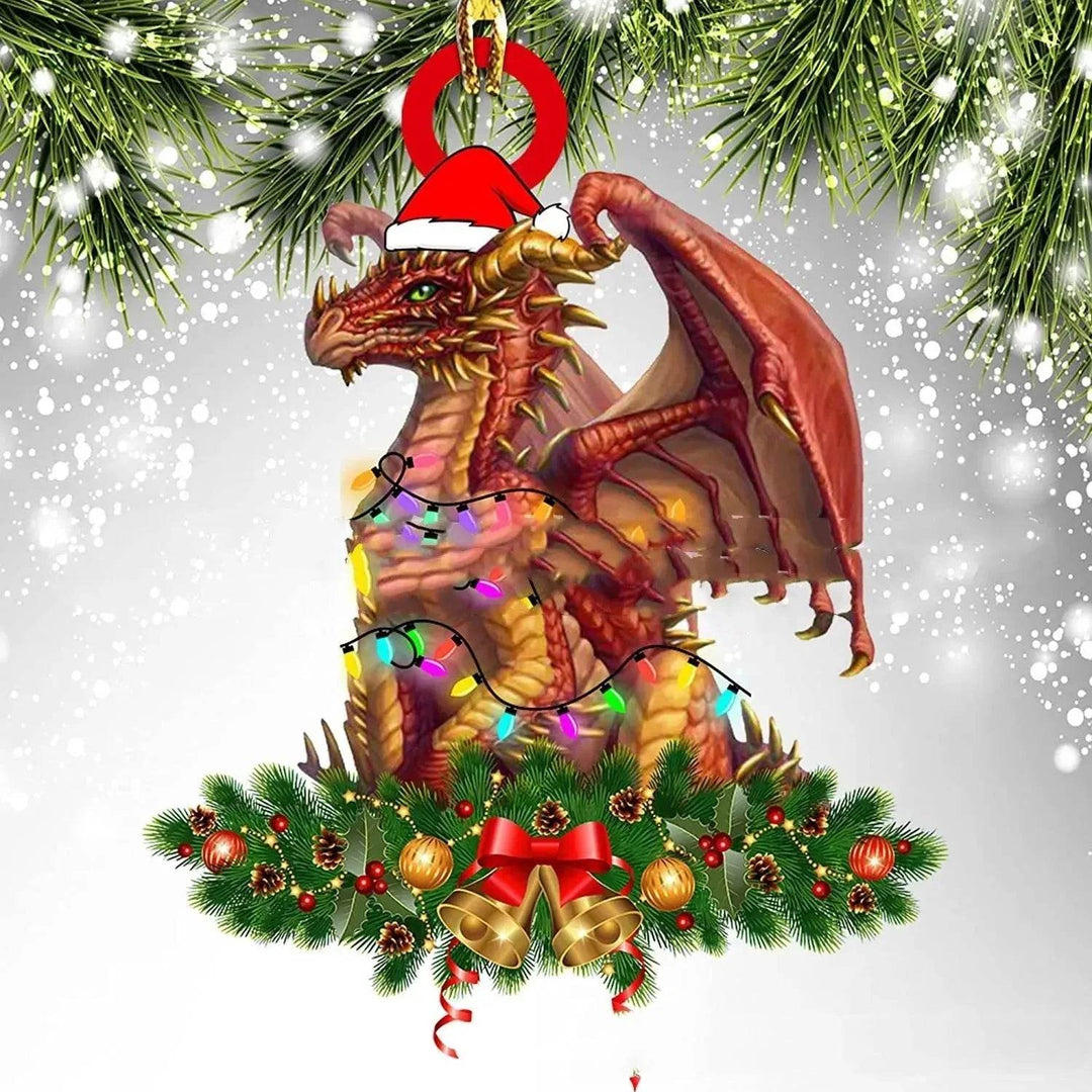 Dinosaurus draak ei kerstdecoraties hanger acryl