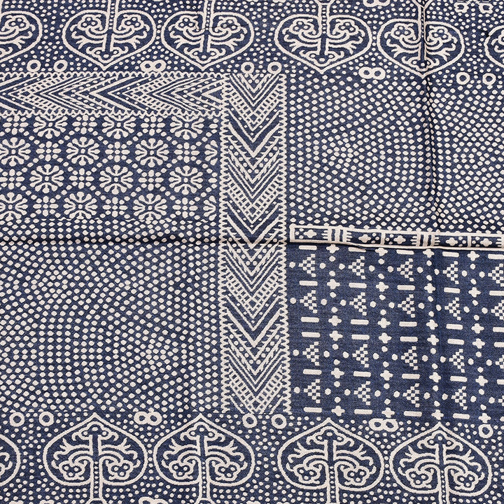 Geweven jacquard sjaal met franjes