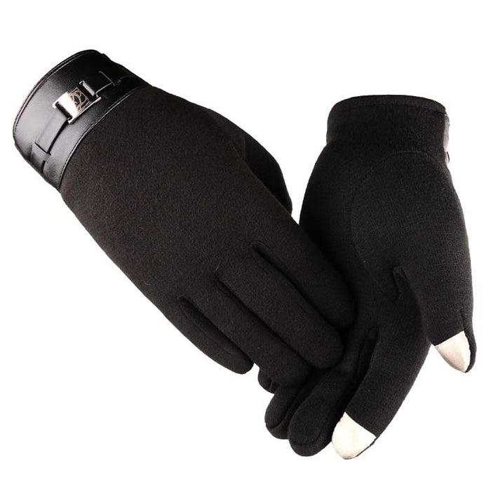 Hollevo Nette herenhandschoenen met touchscreen en gesp