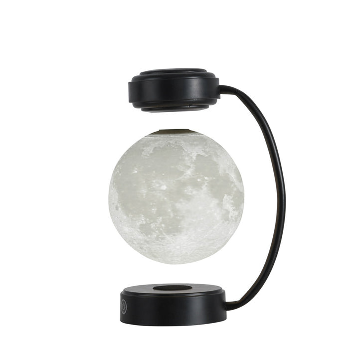 Zwevende 3D maanlamp onder gebogen houder
