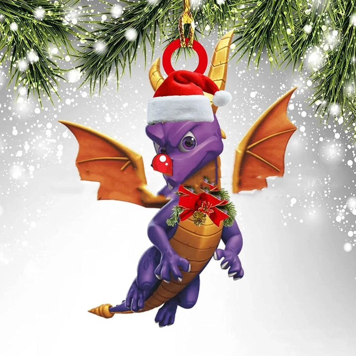 Dinosaurus draak ei kerstdecoraties hanger acryl