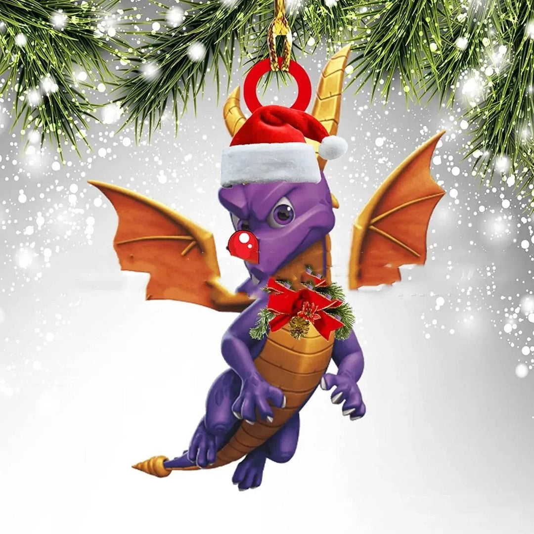 Dinosaurus draak ei kerstdecoraties hanger acryl