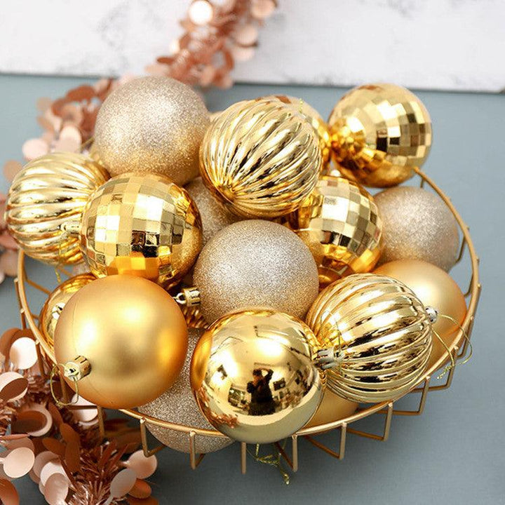 Kerstballen 4 cm, set van 34 in prachtige kleuren