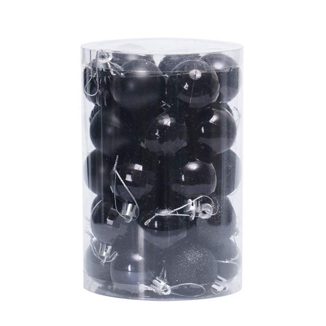 Kerstballen 4 cm, set van 34 in prachtige kleuren