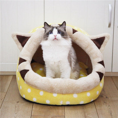 Zachte kattenmand met warm kussen en afneembare, wasbare hoes