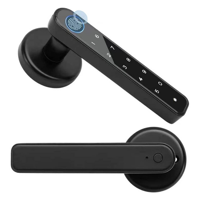 Hollevo™ Slim deurslot met vingerafdruk, app en reservesleutel