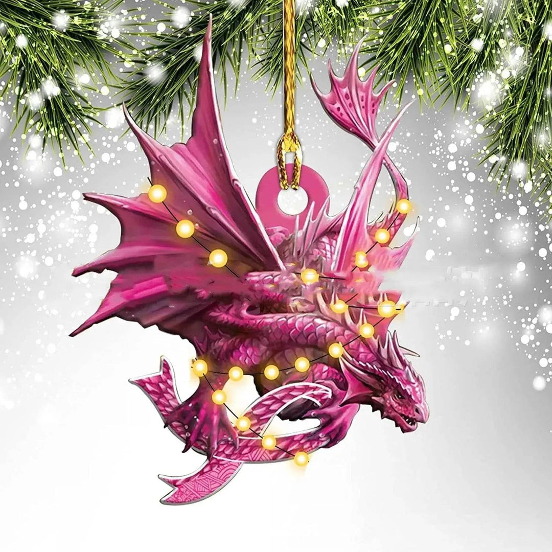 Dinosaurus draak ei kerstdecoraties hanger acryl