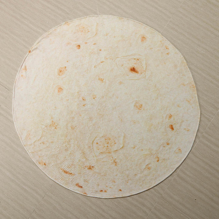 Ronde tortilla deken met print