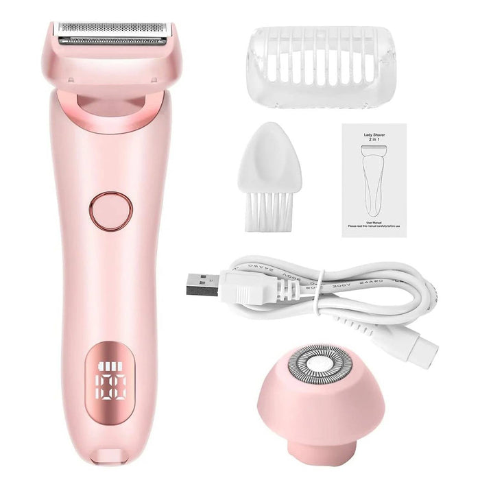 Hollevo™ Ladyshave met twee scheerkoppen en waterdicht ontwerp