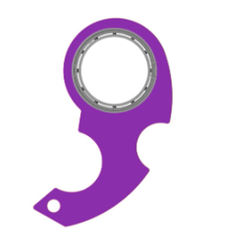 Rode fidget spinner sleutelhanger aan sleutelbos
