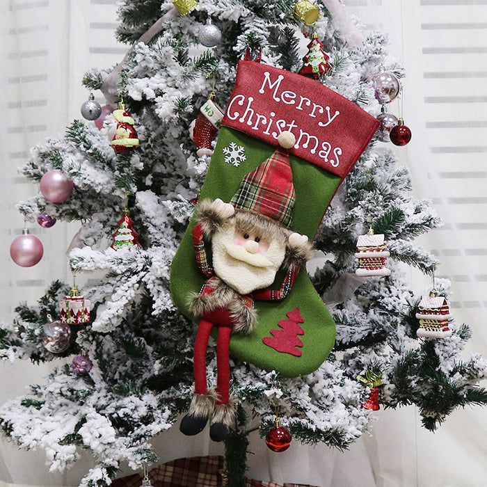 Hollevo™ Grote kerstsok om in de boom of aan de schouw te hangen