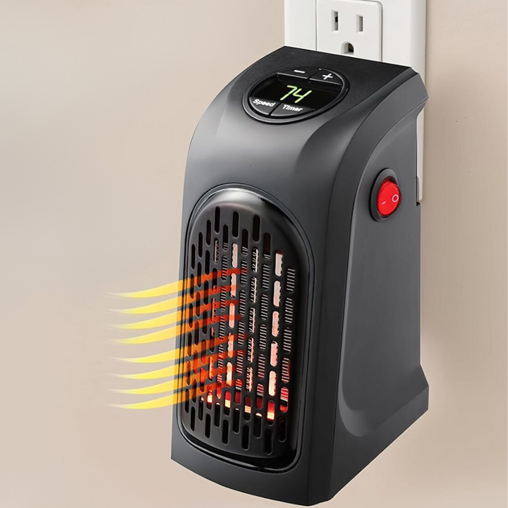 Stopcontact ventilatorkachel met PTC en thermostaat – Hollevo™