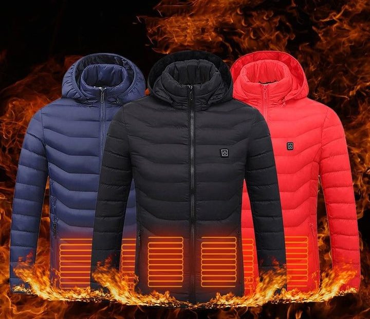 Hollevo™ Verwarmde herenjas met USB en 3 warmtestanden
