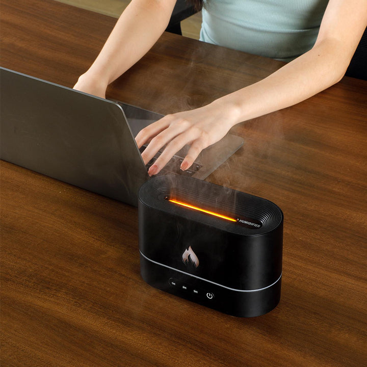 Vlam diffuser met timer van 2-8 uur, stil en op USB