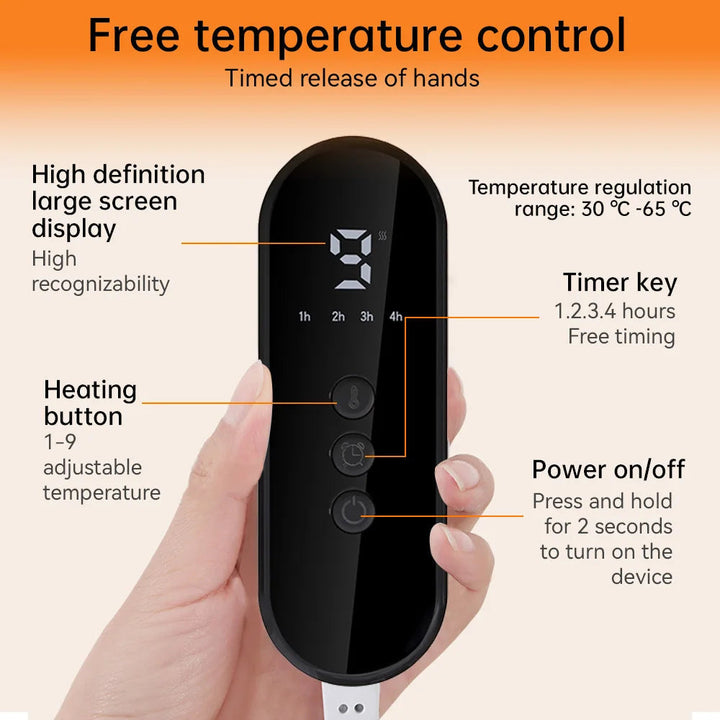 Zacht pluche elektrisch voet verwarmer met instelbare temperatuur