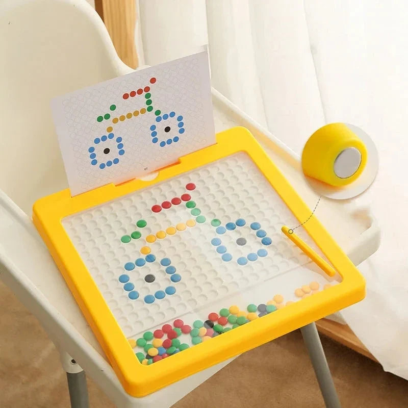Groot magnetisch tekenbord voor kinderen met voorbeeldkaarten