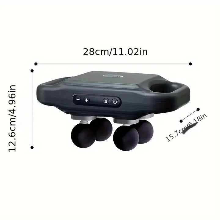Hollevo™ Massagegun met 4 opzetstukken, 20 snelheden en LED-display