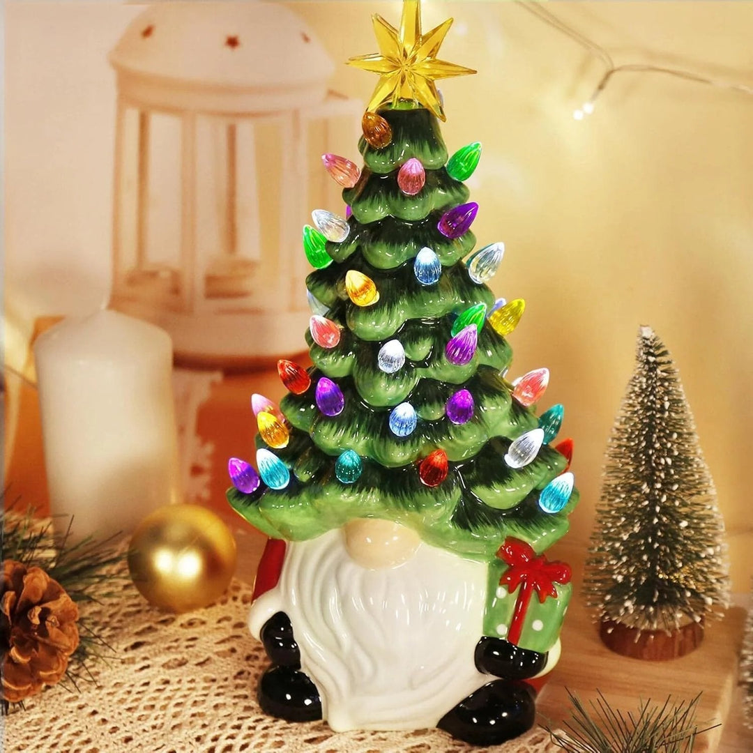 Lichtgevende kabouterkerstboom met 30 gekleurde LED&
