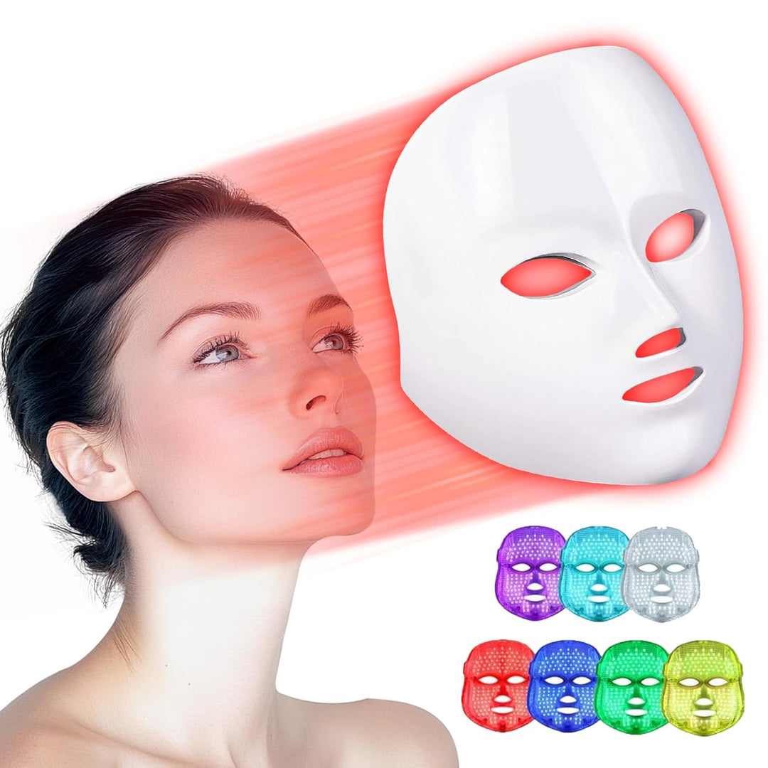 LED-gezichtsmasker met 7 lichtkleuren en afstandsbediening
