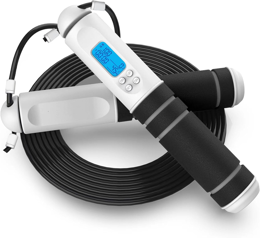 Springtouw met LED-teller voor sprongen en calorieën