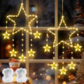 Hollevo™ Sterrenlichtjes voor het raam in warmwit, set van 2 × 95 cm