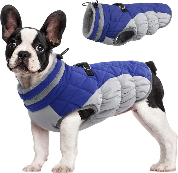 Safewalk winter harnas jas – waterdicht hond jas met reflectie en fleecevoering