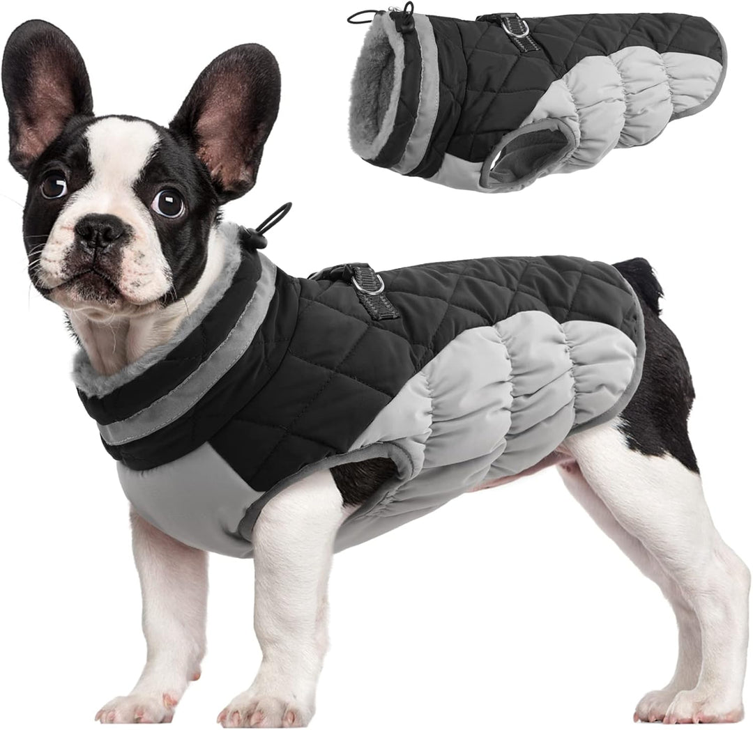 Safewalk winter harnas jas – waterdicht hond jas met reflectie en fleecevoering