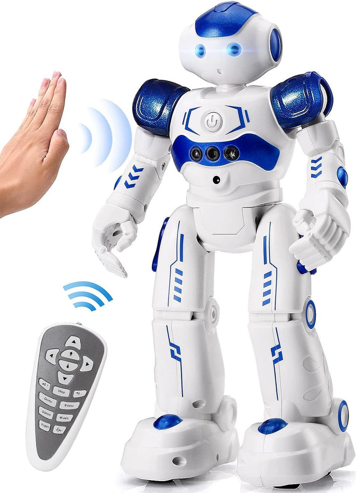 Programmeerbare robot met afstandsbediening en handgebaren