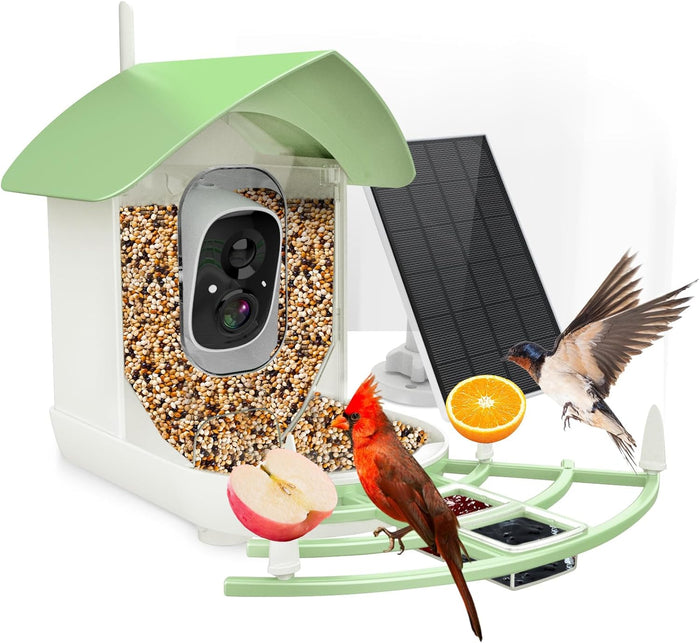 Hollevo™ Vogelvoederhuisje met camera, zonnepaneel en AI-herkenning