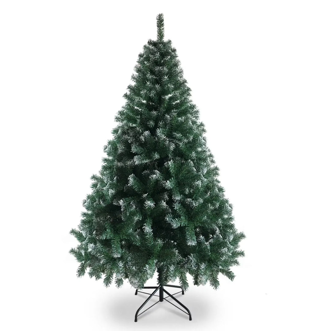 Lichtgroene kerstboom met witte punten