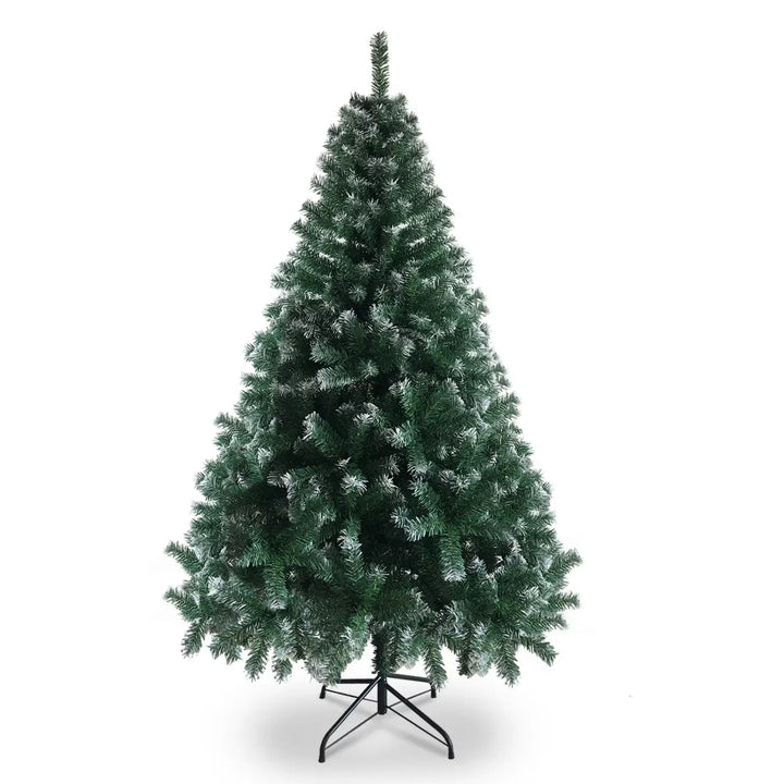 Lichtgroene kerstboom met witte punten