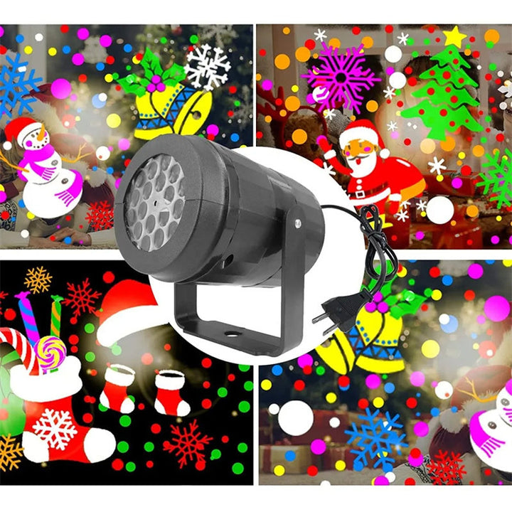 LED kerst projector sneeuwvlokken licht tonen – waterdicht buiten lamp met 16 patronen