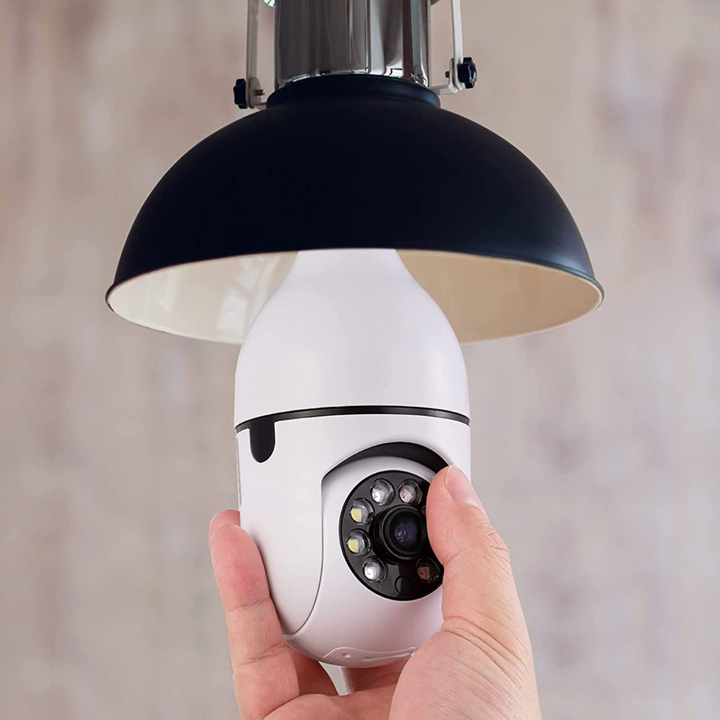 Wifi-beveiligingscamera in een lamp met nachtzicht