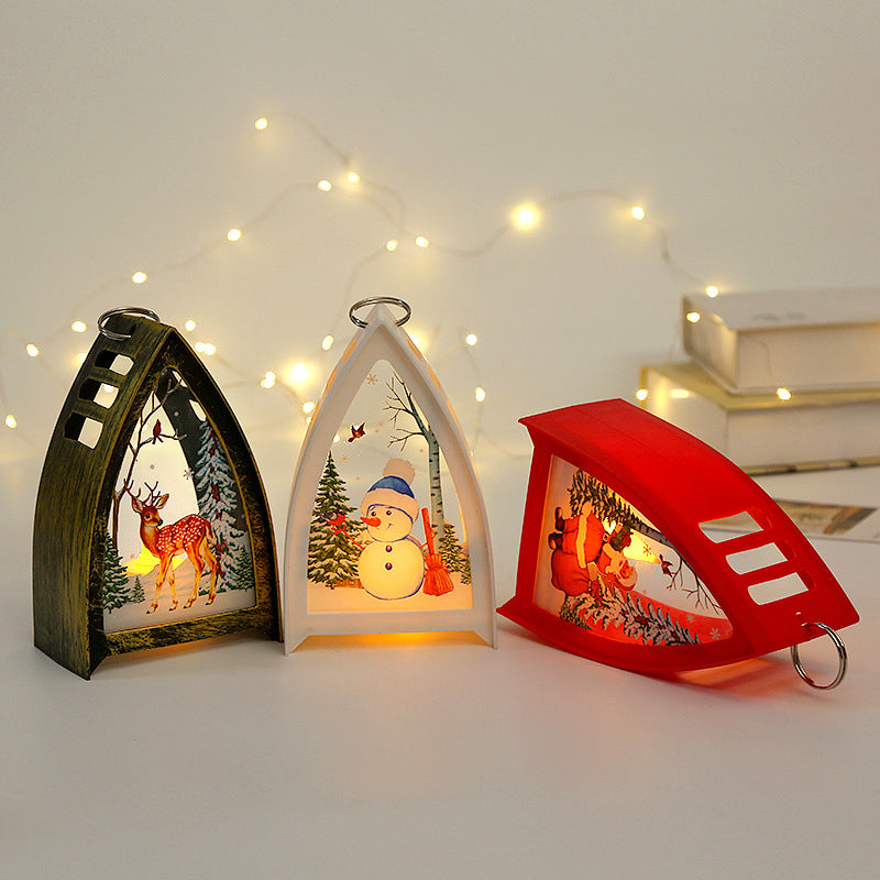 Handbeschilderde led-kerstfiguren – kerstman, sneeuwpop en rendier