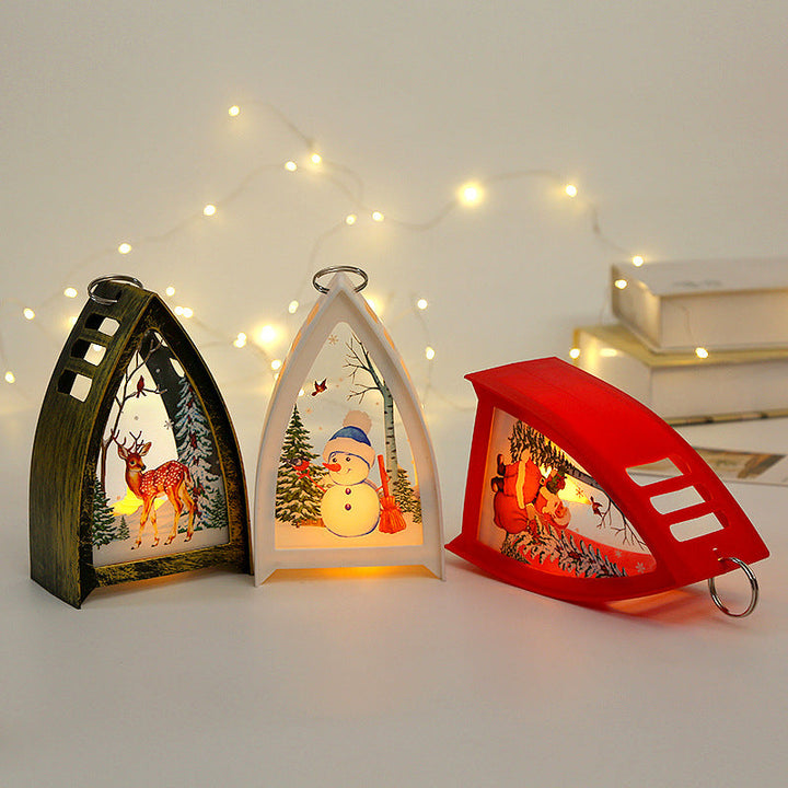Handbeschilderde led-kerstfiguren – kerstman, sneeuwpop en rendier