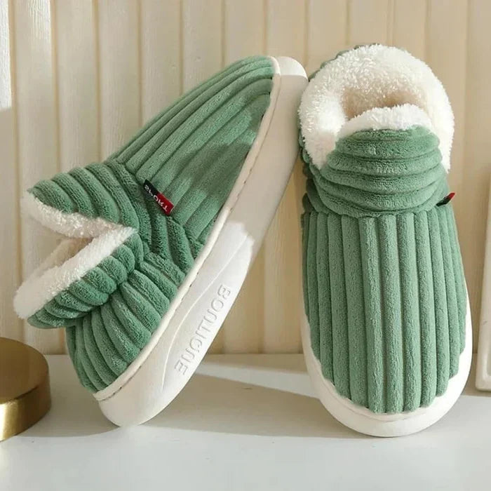 Superzachte pantoffels van flanelfleece met antislipzool